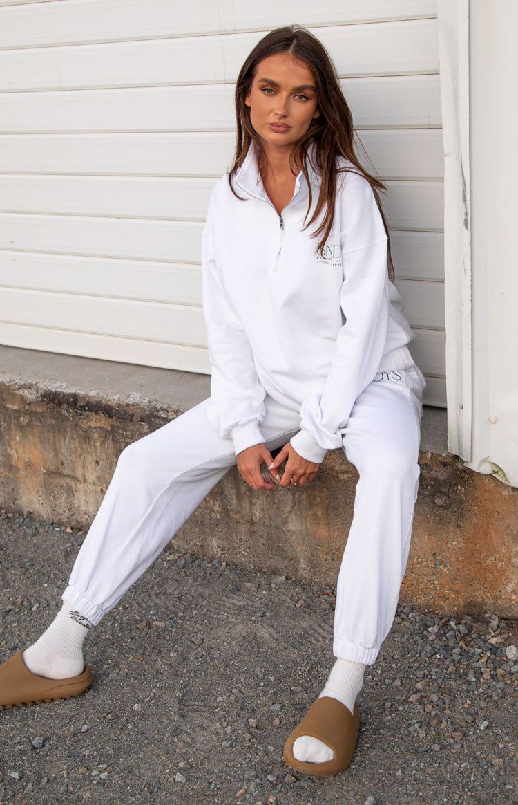 SNDYS Sevens White Sweat Pants sold by Beginning Boutique product image thumbnail 7