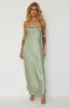 Maiah Khaki Maxi Dress sold by Beginning Boutique