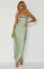Maiah Khaki Maxi Dress sold by Beginning Boutique