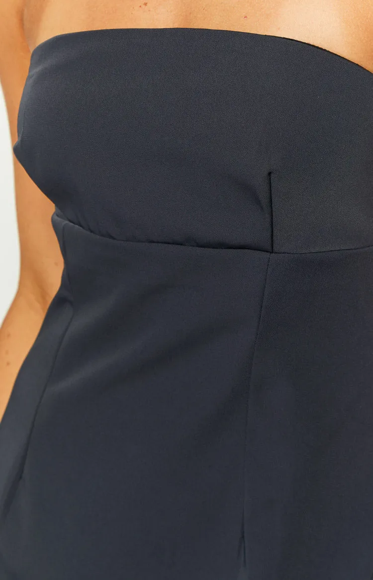 Lauren Navy Strapless Mini Dress sold by Beginning Boutique product image thumbnail 5