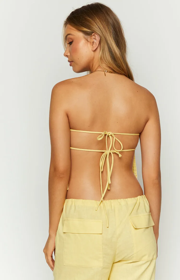Ibiza Yellow Strapless Top sold by Beginning Boutique product image thumbnail 5