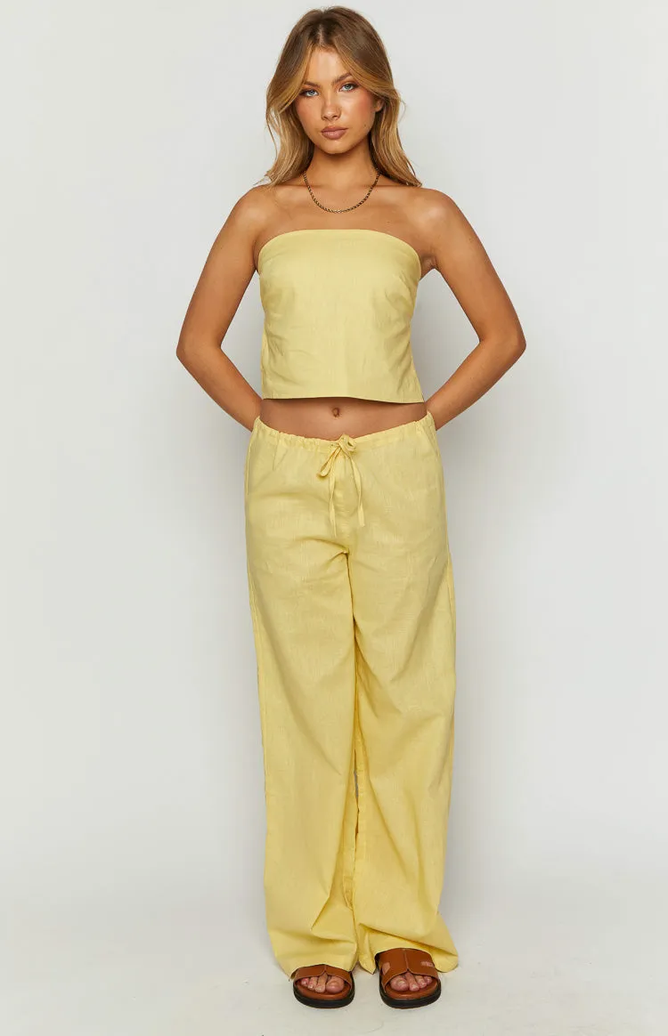 Ibiza Yellow Strapless Top sold by Beginning Boutique product image thumbnail 3