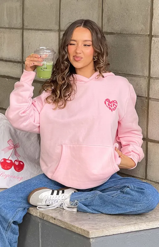 Beginning Pink Lovey Bubble Hoodie sold by Beginning Boutique
