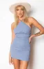 Sammy Halter Dress Blue sold by Beginning Boutique
