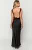 Carnation Black Satin Maxi Dress sold by Beginning Boutique