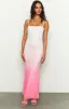 Florris Pink Ombre Mesh Formal Maxi Dress sold by Beginning Boutique