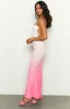 Florris Pink Ombre Mesh Formal Maxi Dress sold by Beginning Boutique