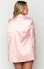Rose Pink Satin Blazer sold by Beginning Boutique
