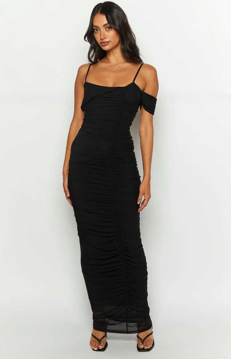 Cordelia Black Mesh Formal Maxi Dress sold by Beginning Boutique product image thumbnail 4