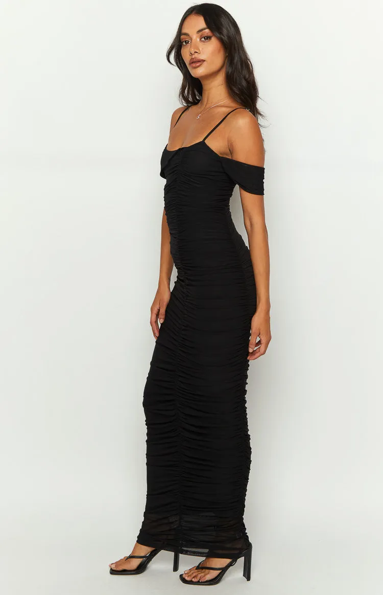 Cordelia Black Mesh Formal Maxi Dress sold by Beginning Boutique product image thumbnail 5