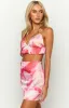 Jessie Pink Satin Crop Top sold by Beginning Boutique