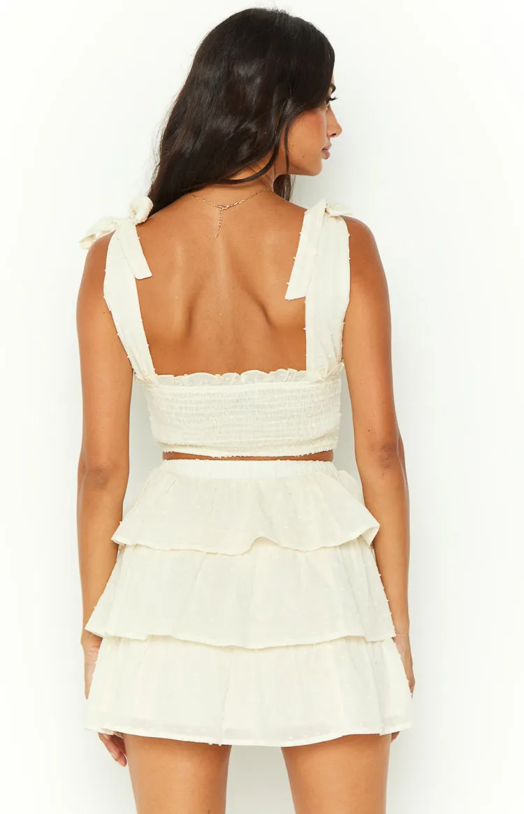 Madelyn Cream Shoulder Tie Top sold by Beginning Boutique product image thumbnail 4