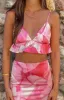 Jessie Pink Satin Crop Top sold by Beginning Boutique