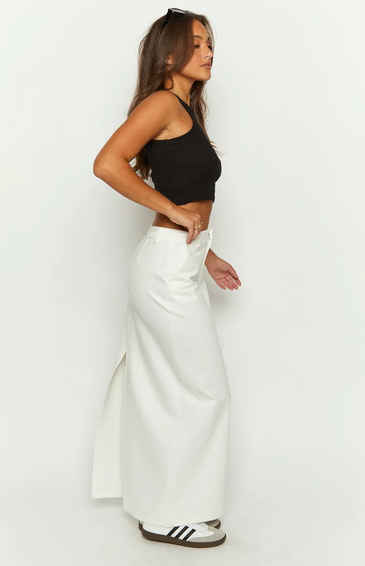Mia White Maxi Skirt sold by Beginning Boutique product image thumbnail 4