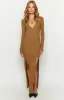 Lioness Opulence Camel Maxi Dress sold by Beginning Boutique