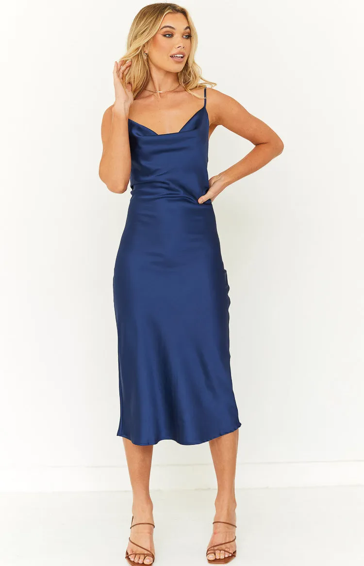 Schiffer Slip Midi Dress Midnight sold by Beginning Boutique product image thumbnail 3