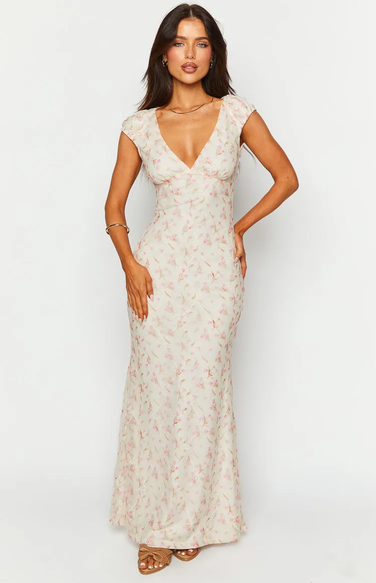 Cali White Floral Maxi Dress sold by Beginning Boutique product image thumbnail 3