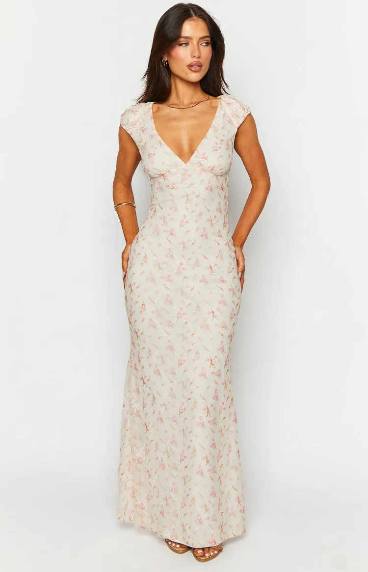 Cali White Floral Maxi Dress sold by Beginning Boutique product image thumbnail 2