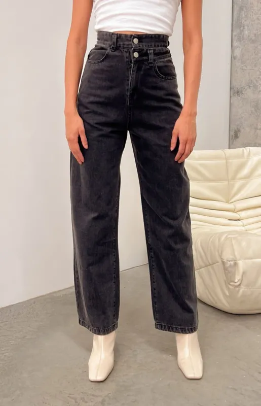 Edge Black Denim Jeans sold by Beginning Boutique