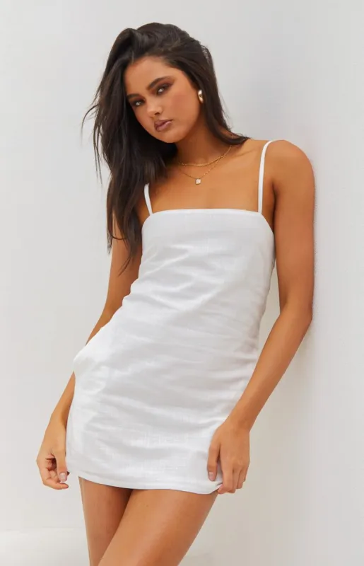 Allison White Mini Dress sold by Beginning Boutique