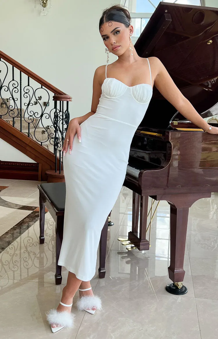 Long Island White Midi Mesh Dress sold by Beginning Boutique product image thumbnail 2