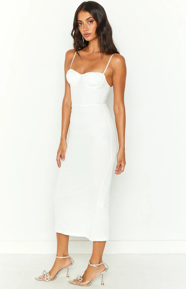 Long Island White Midi Mesh Dress sold by Beginning Boutique product image thumbnail 5