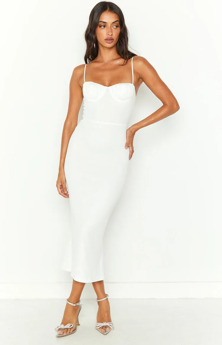 Long Island White Midi Mesh Dress sold by Beginning Boutique product image thumbnail 4