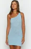 Adie Blue Knit Mini Dress sold by Beginning Boutique