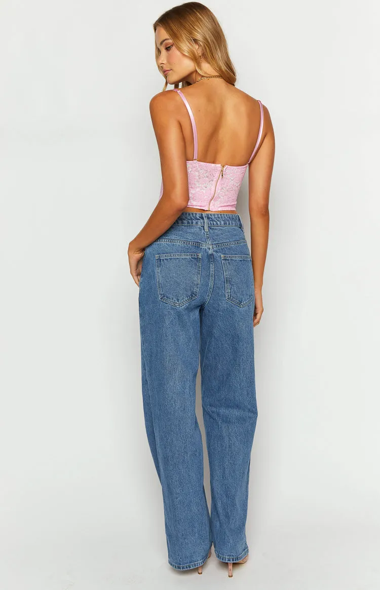 Calliope Mid Wash Mid Rise Slouchy Jeans sold by Beginning Boutique product image thumbnail 5