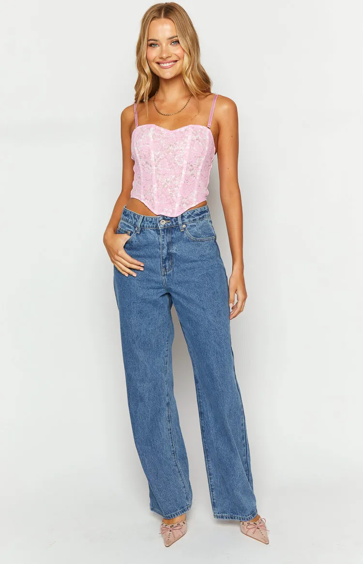 Calliope Mid Wash Mid Rise Slouchy Jeans sold by Beginning Boutique product image thumbnail 3
