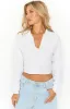 Adrian White Long Sleeve Knit Top sold by Beginning Boutique