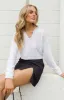 Adrian White Long Sleeve Knit Top sold by Beginning Boutique