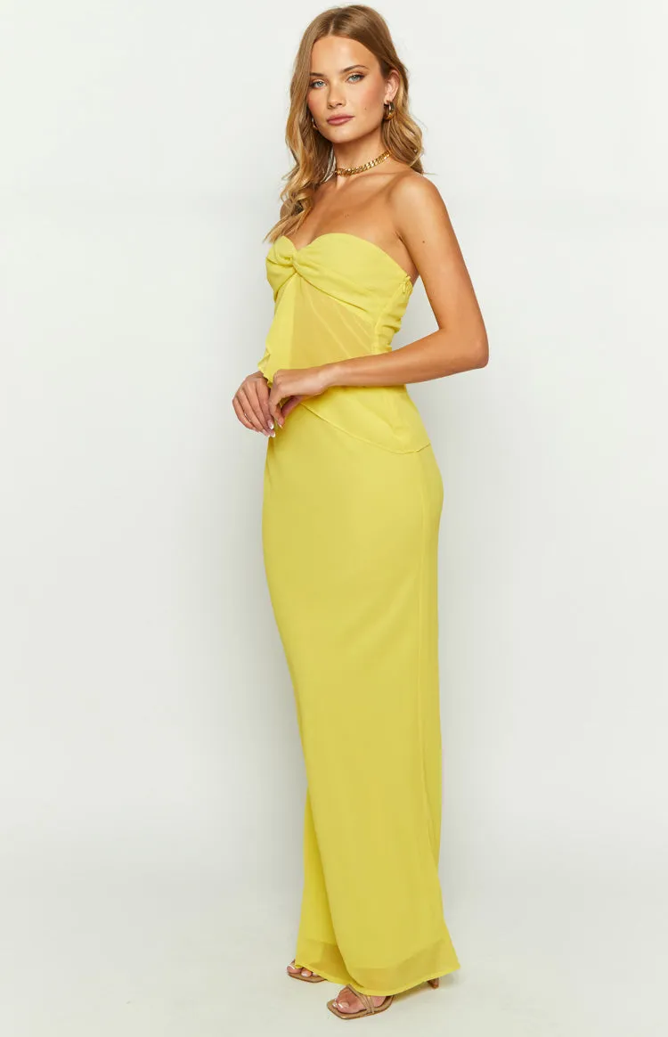 Jacqulin Yellow Maxi Skirt sold by Beginning Boutique product image thumbnail 4