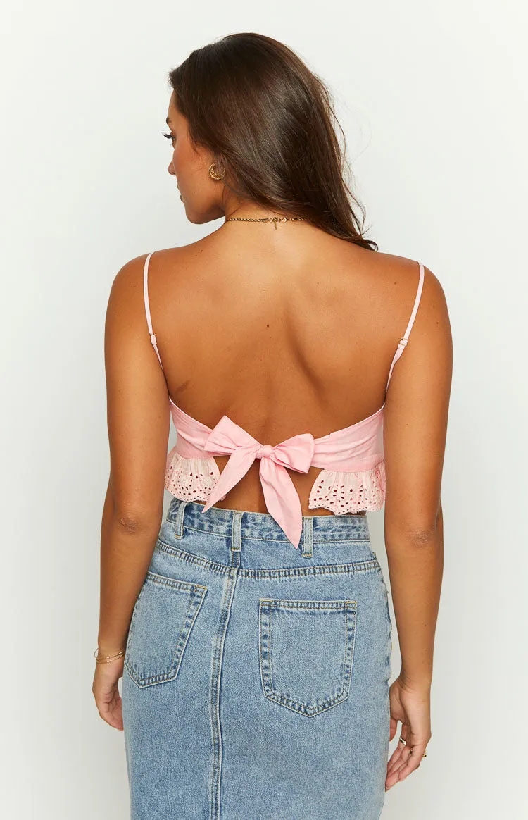 Sandi Pink Crop Top sold by Beginning Boutique product image thumbnail 5