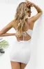 Audelia White Knit Mini Dress sold by Beginning Boutique