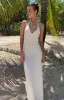 Tucson White Crochet Maxi Dress sold by Beginning Boutique
