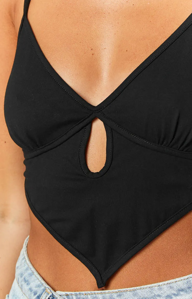 Today Black Halter Neck Crop Top sold by Beginning Boutique product image thumbnail 5