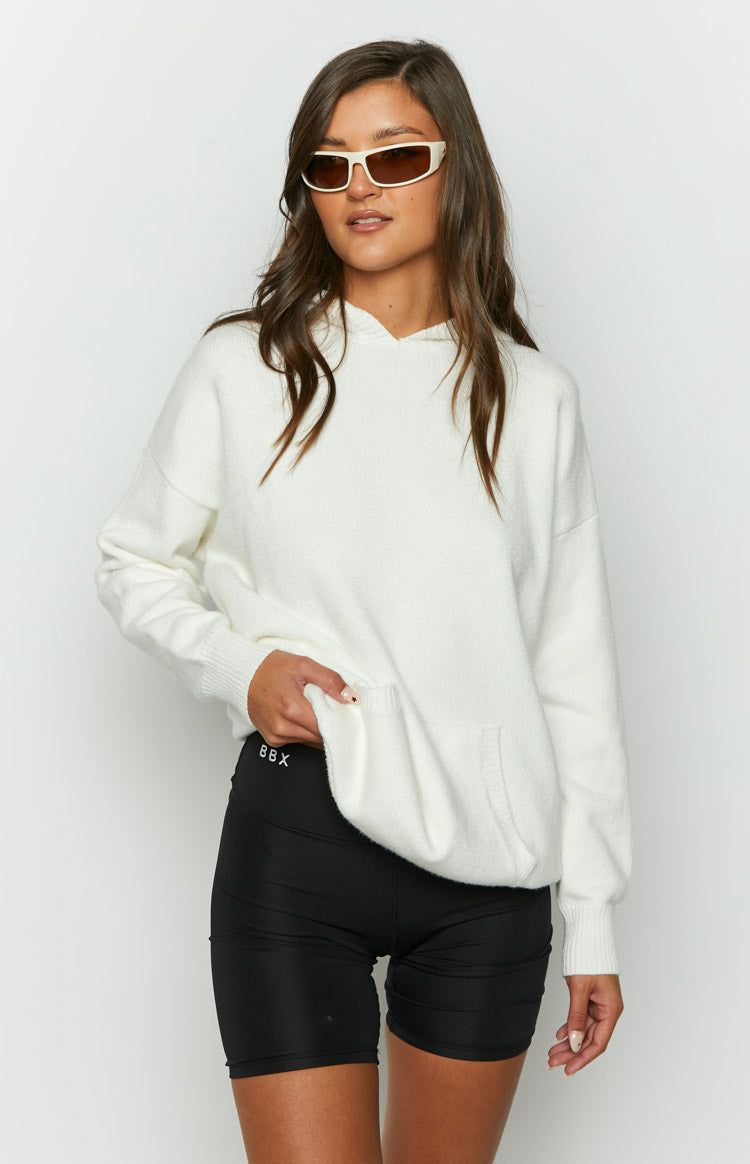 Story of Me White Knitted Hoodie sold by Beginning Boutique product image thumbnail 2