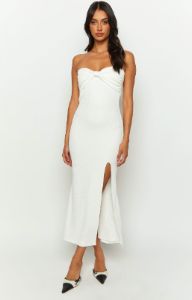 Otherside White Midi Dress sold by Beginning Boutique
