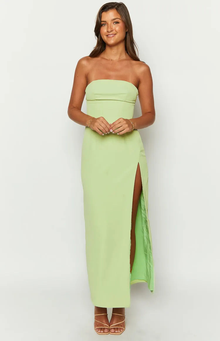 Lenora Green Strapless Maxi Dress sold by Beginning Boutique product image thumbnail 3