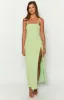 Lenora Green Strapless Maxi Dress sold by Beginning Boutique