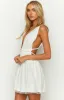 Genovia White Sparkle Mini Dress sold by Beginning Boutique
