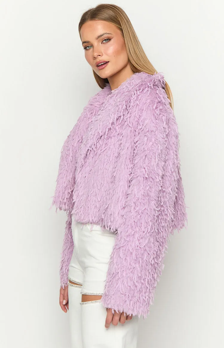Amy Purple Fringe Jacket sold by Beginning Boutique product image thumbnail 4