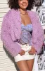 Amy Purple Fringe Jacket sold by Beginning Boutique