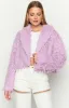 Amy Purple Fringe Jacket sold by Beginning Boutique