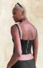 Junice Black Double Layered Crop Top sold by Beginning Boutique