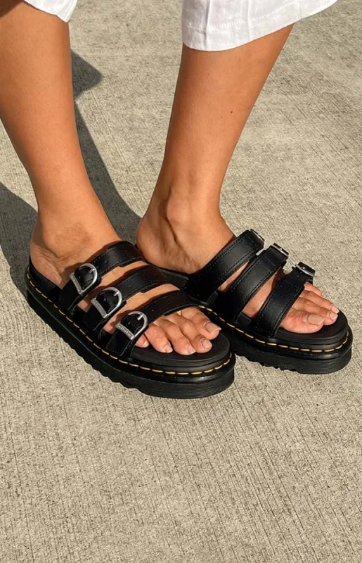 Dr. Martens Blaire Black Slide sold by Beginning Boutique