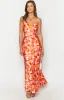 Everly Azalea Pink Print Midi Dress sold by Beginning Boutique