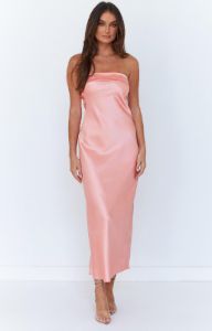 Maiah Pink Maxi Dress sold by Beginning Boutique