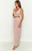 Late Night Pink Maxi Skirt sold by Beginning Boutique